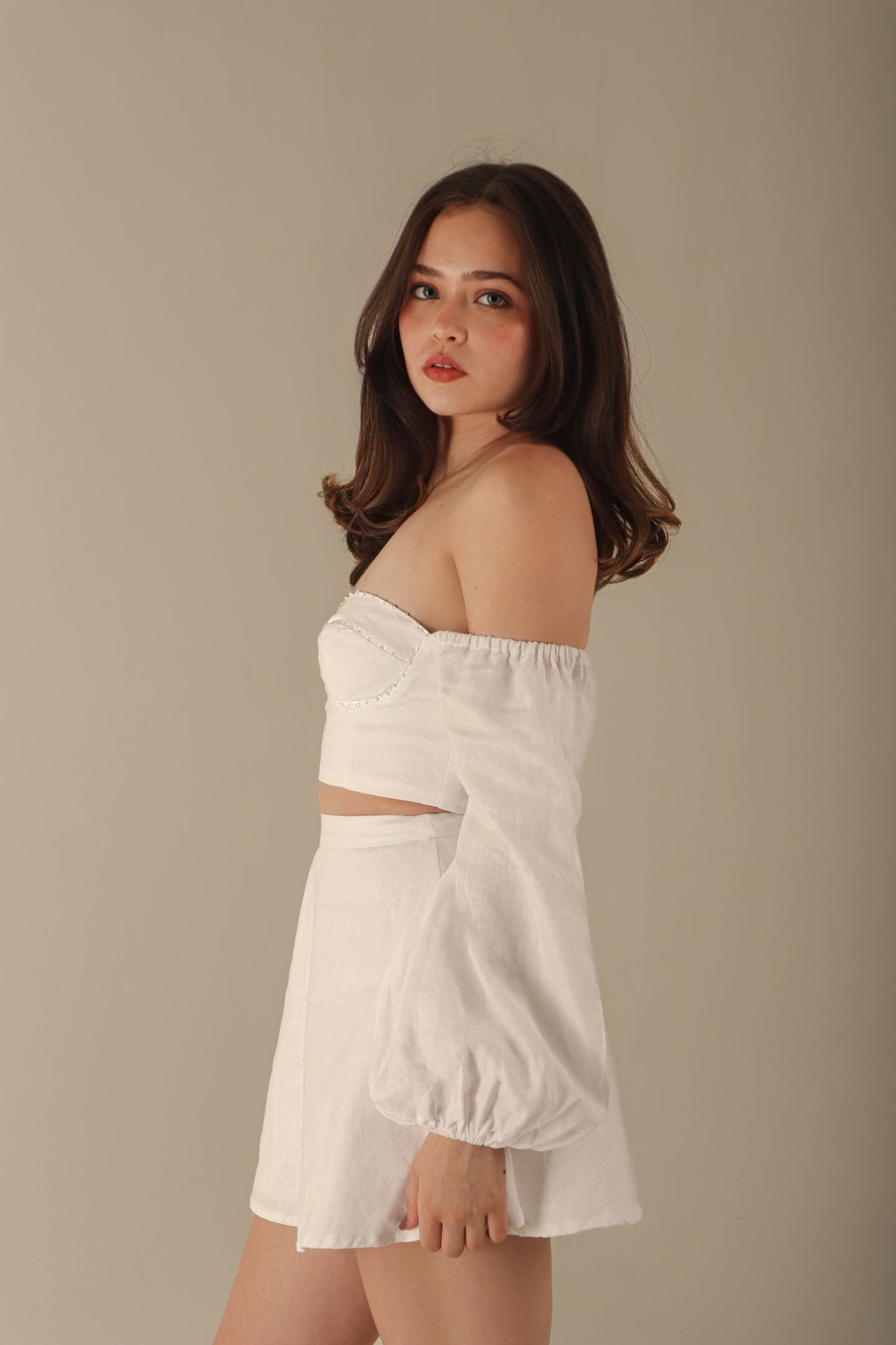 GIHON SET SKIRT WHITE