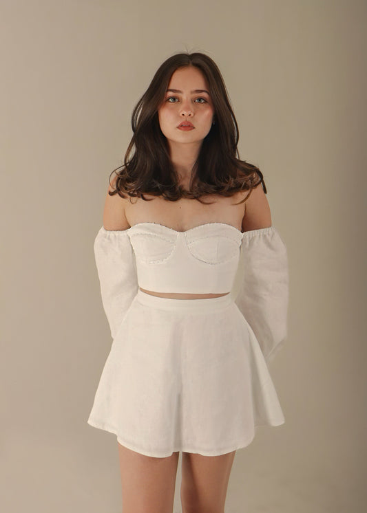 GIHON SET SKIRT WHITE